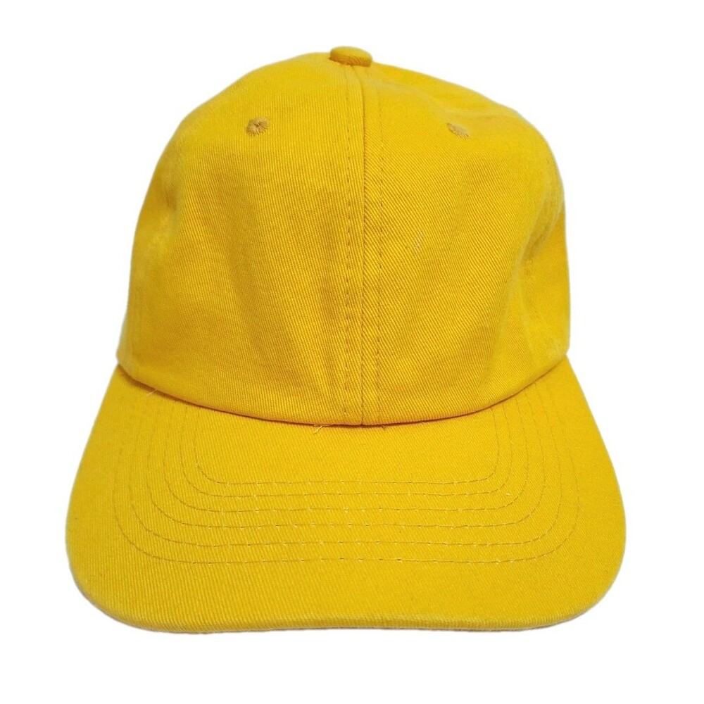 Gigi Pip Baseball Cap Strapback Adjustable Leather Strap Hat Yellow
